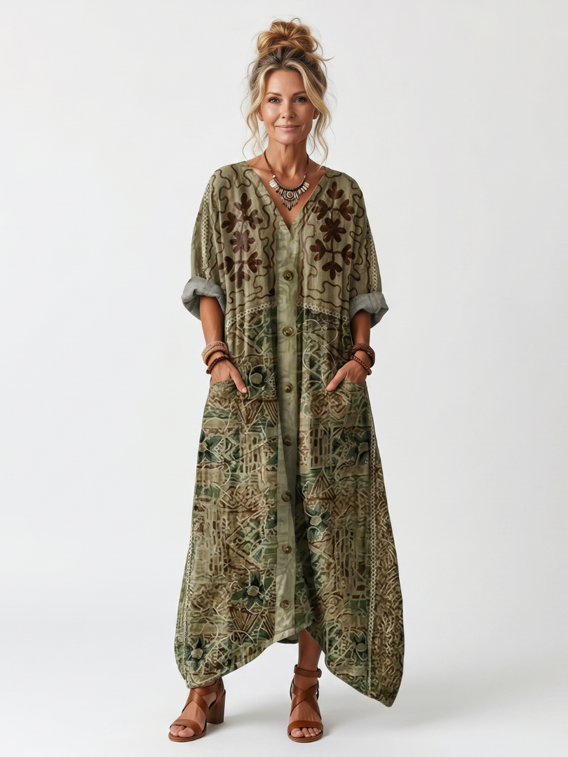 Aino - Napitettava Oversize-mekko Taskuilla