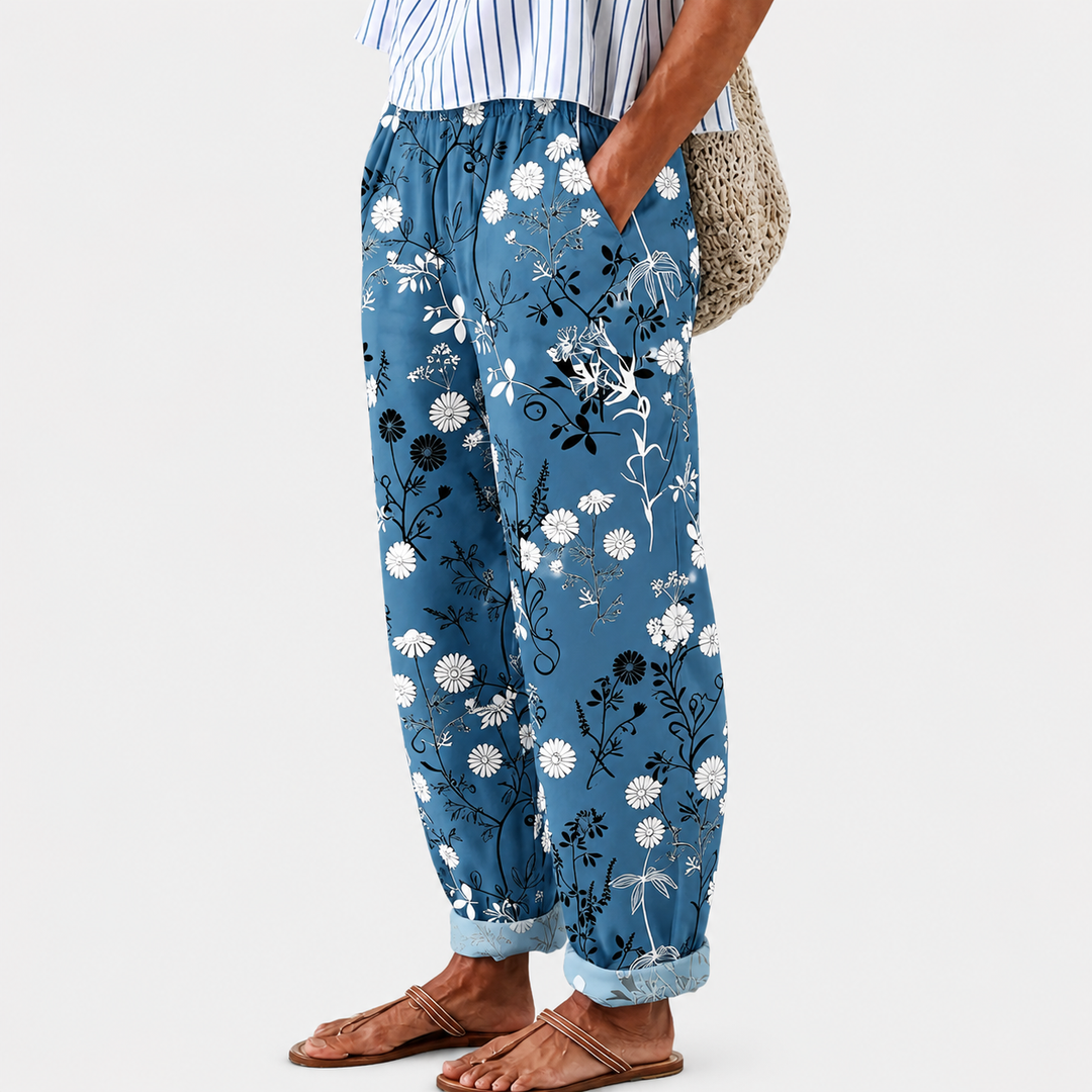 Blue Floral – Rentohousut