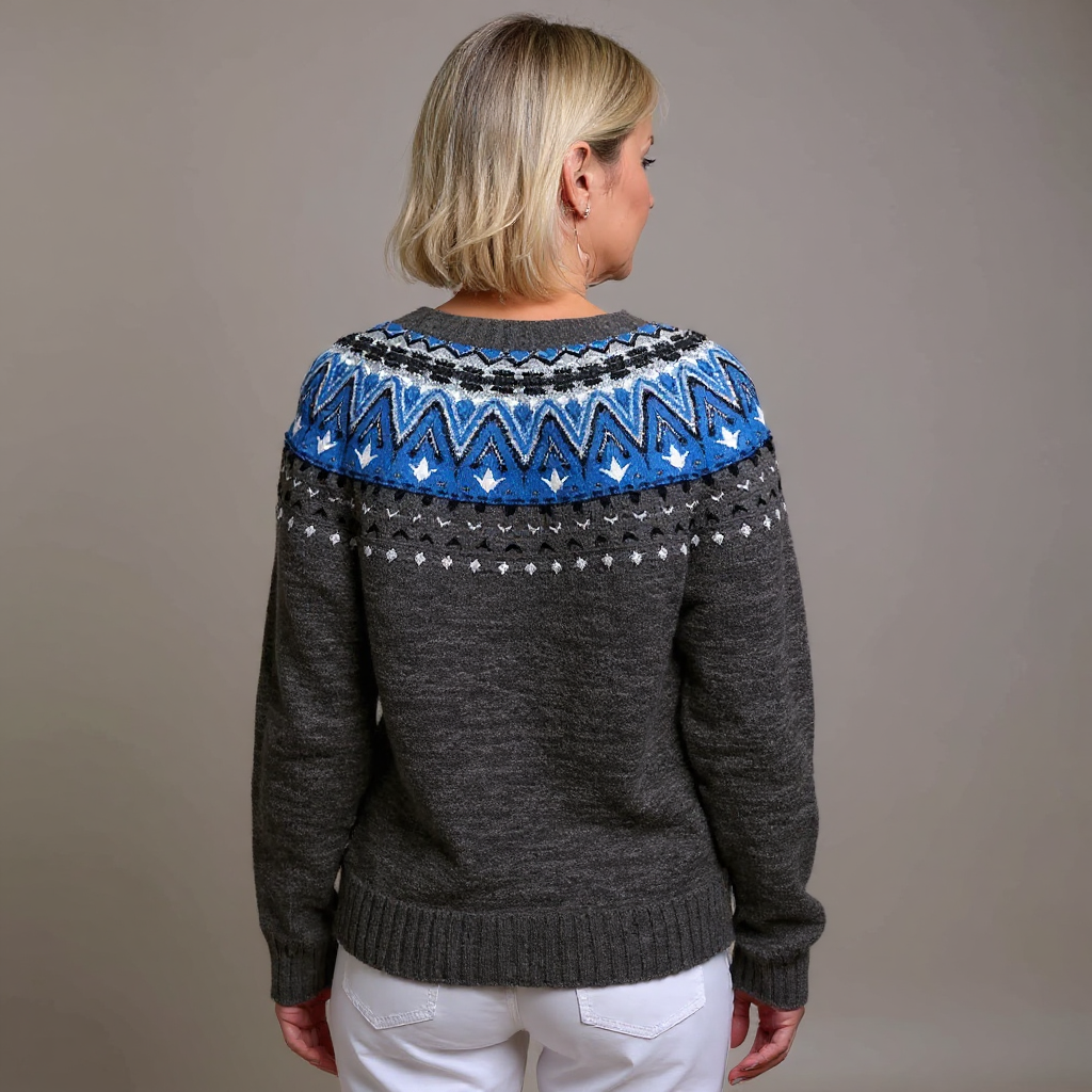 Ronja | Fair Isle -kuvioitu neuletakki