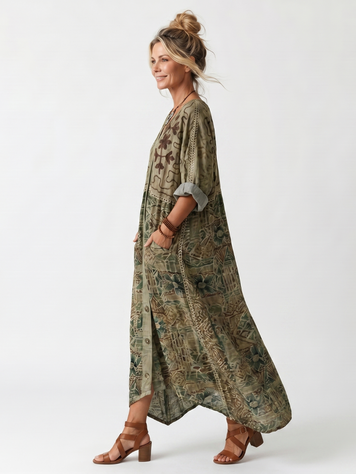 Aino - Napitettava Oversize-mekko Taskuilla