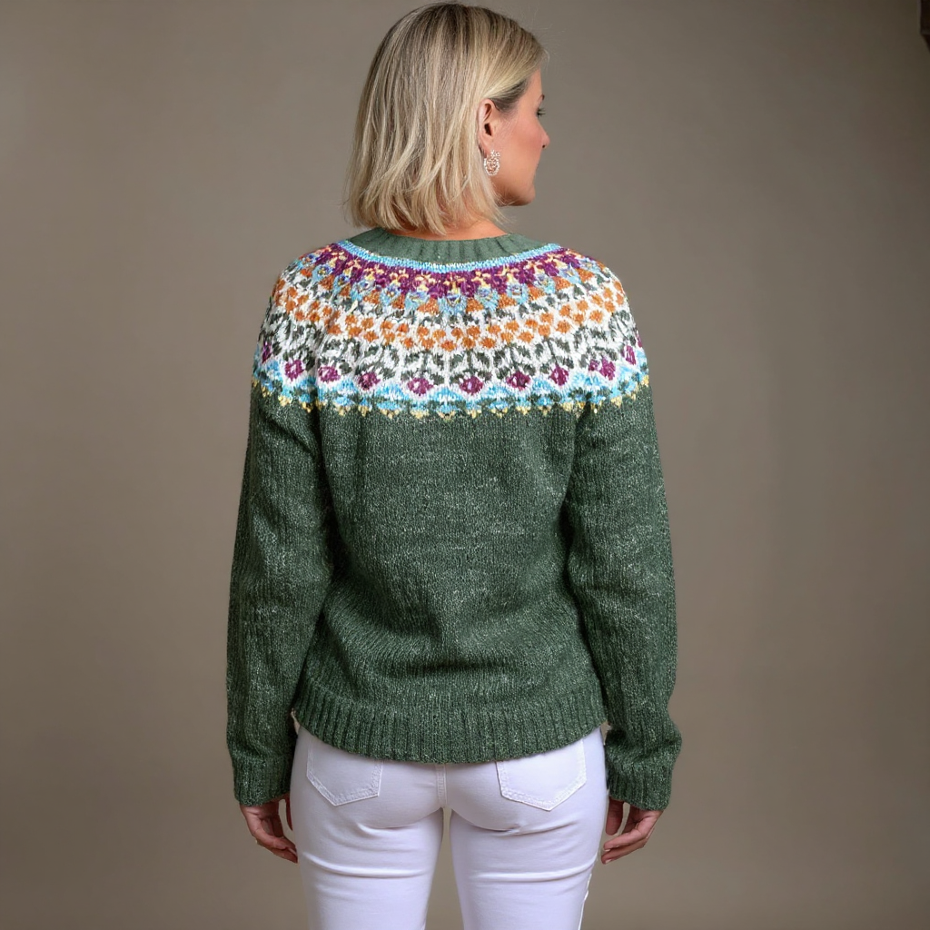 Aino | Fair Isle -kuvioitu neuletakki