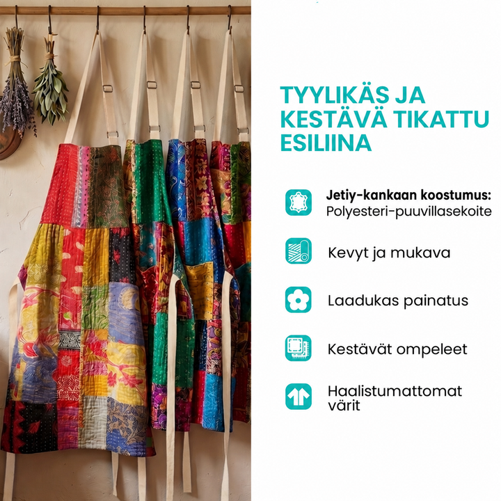 Kuvioitu Keittiöessu "Kissat ja Perhoset"