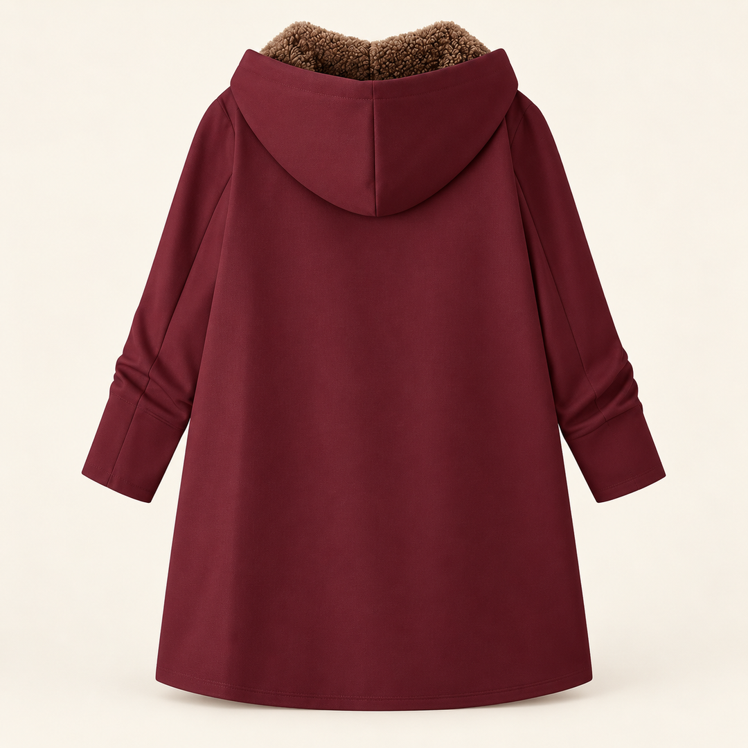Marthe™ | Sherpa-vuorattu huppumanteli