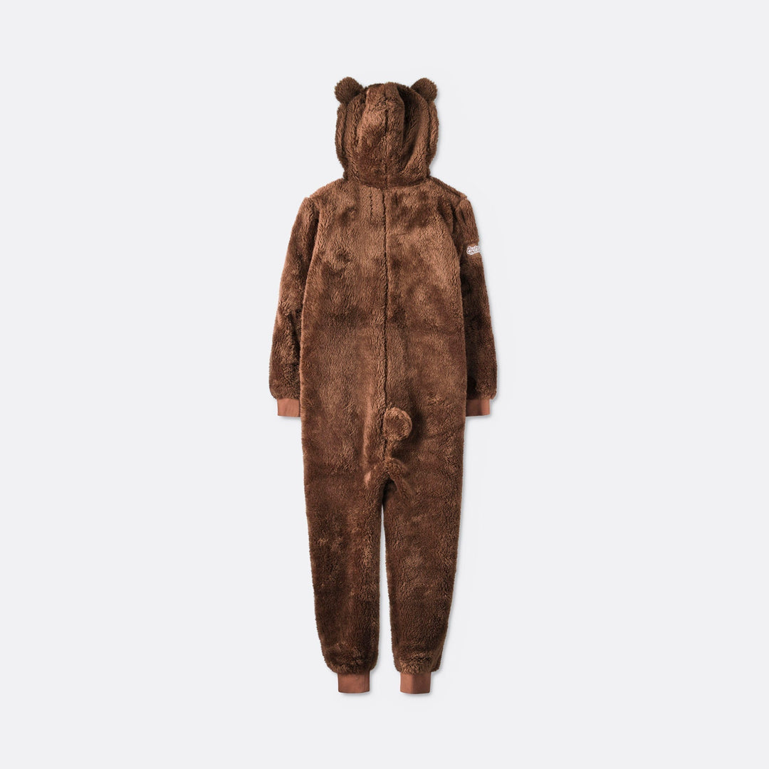 Ruskea nalle-onesie lapsille