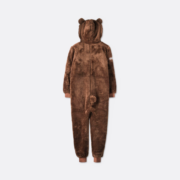 Ruskea nalle-onesie lapsille