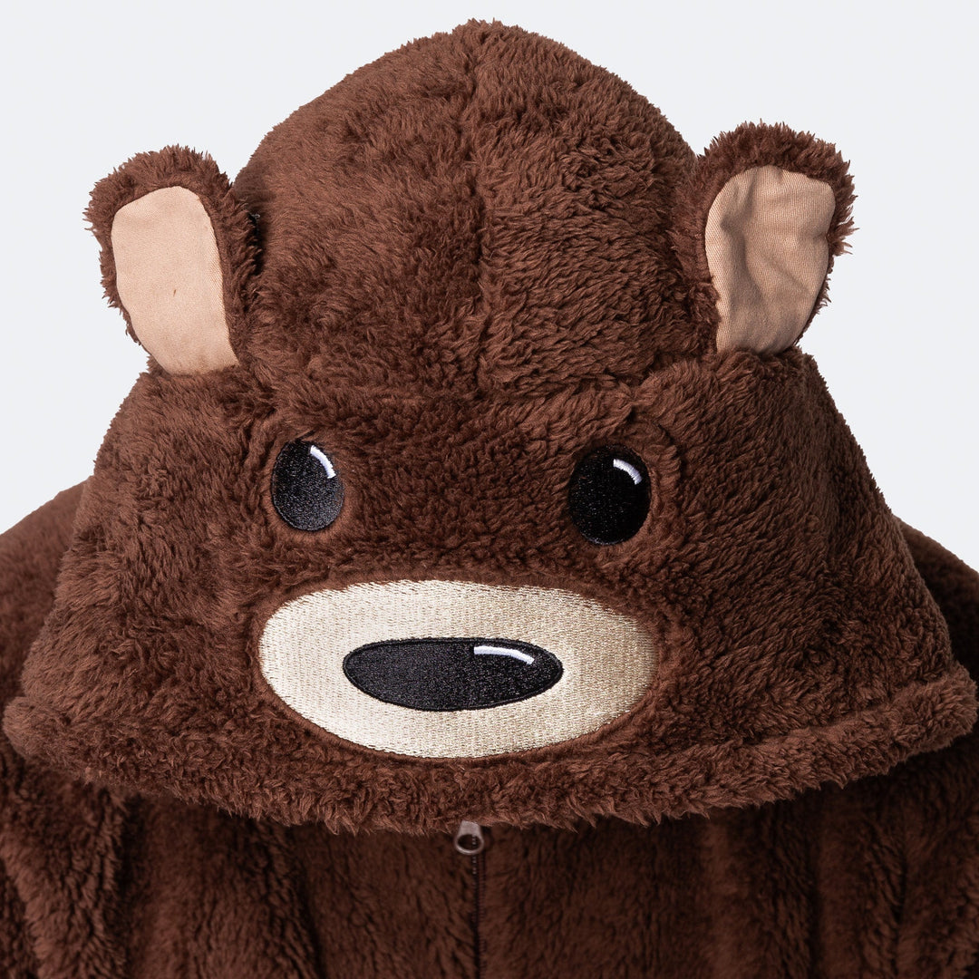 Ruskea nalle-onesie lapsille