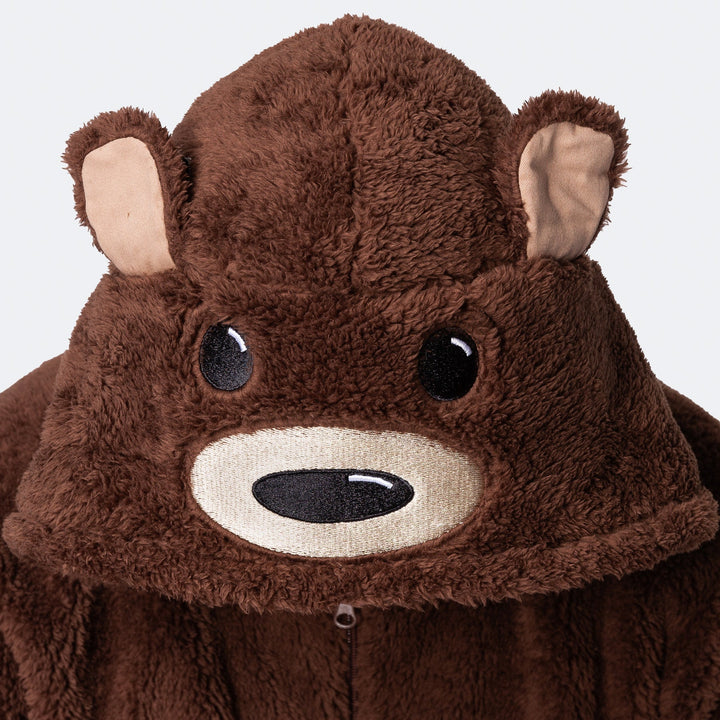 Ruskea nalle-onesie lapsille