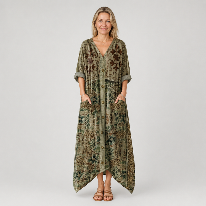 Aino - Napitettava Oversize-mekko Taskuilla