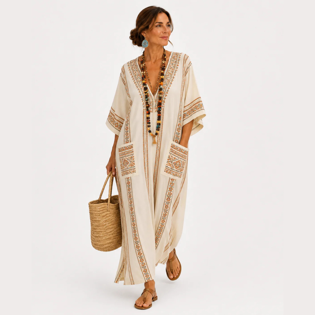 Kaftaani Dalia Beige Etninen