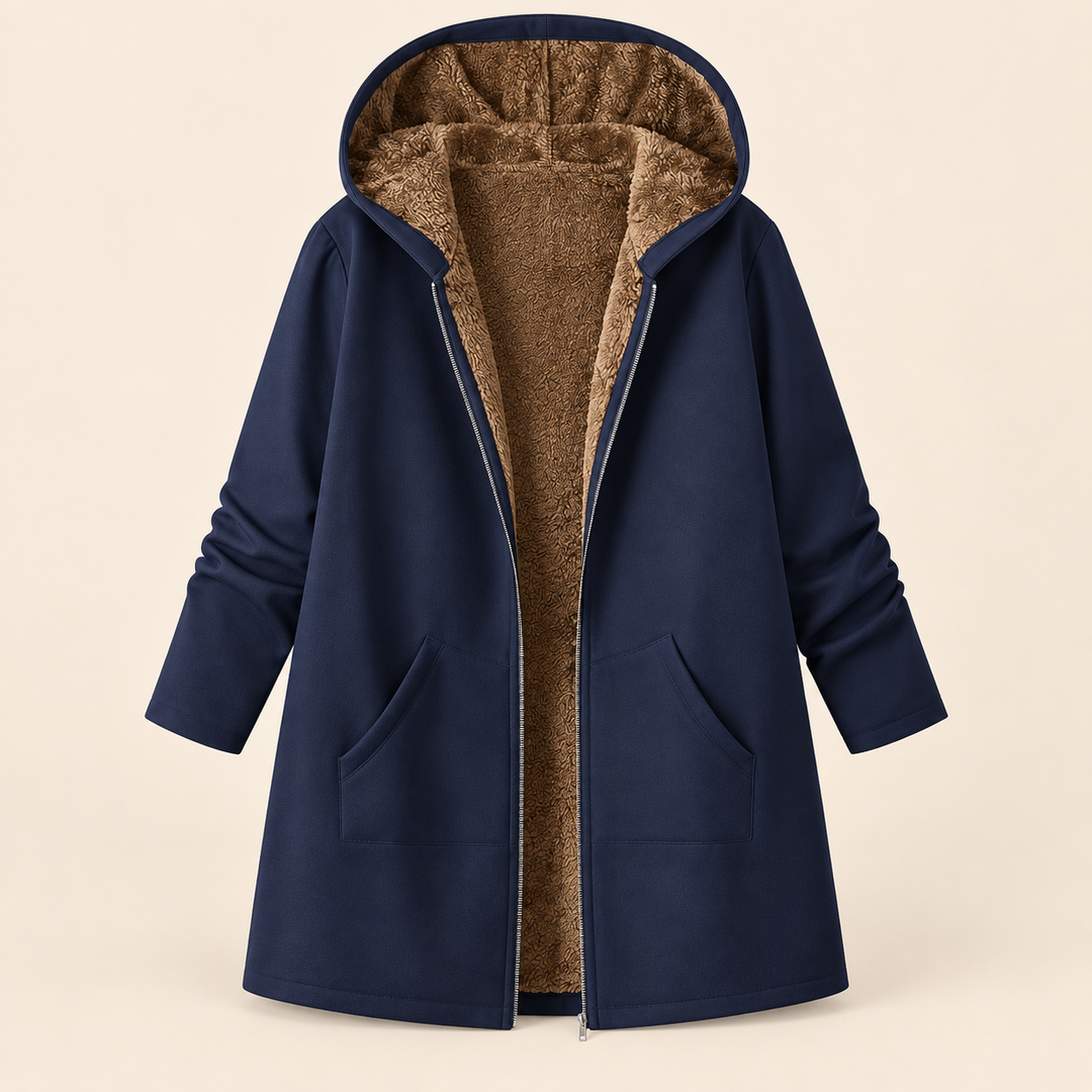 Marthe™ | Sherpa-vuorattu huppumanteli