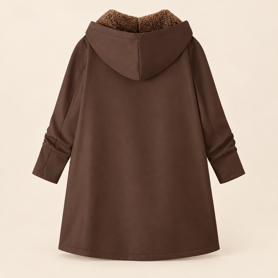 Marthe™ | Sherpa-vuorattu huppumanteli
