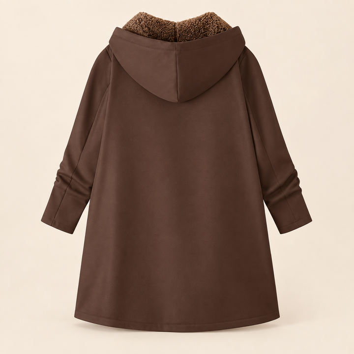 Marthe™ | Sherpa-vuorattu huppumanteli