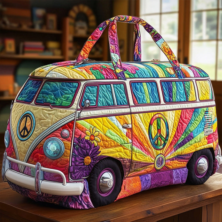 Tilkkukankainen reppukassi, Hippie Van -aiheinen