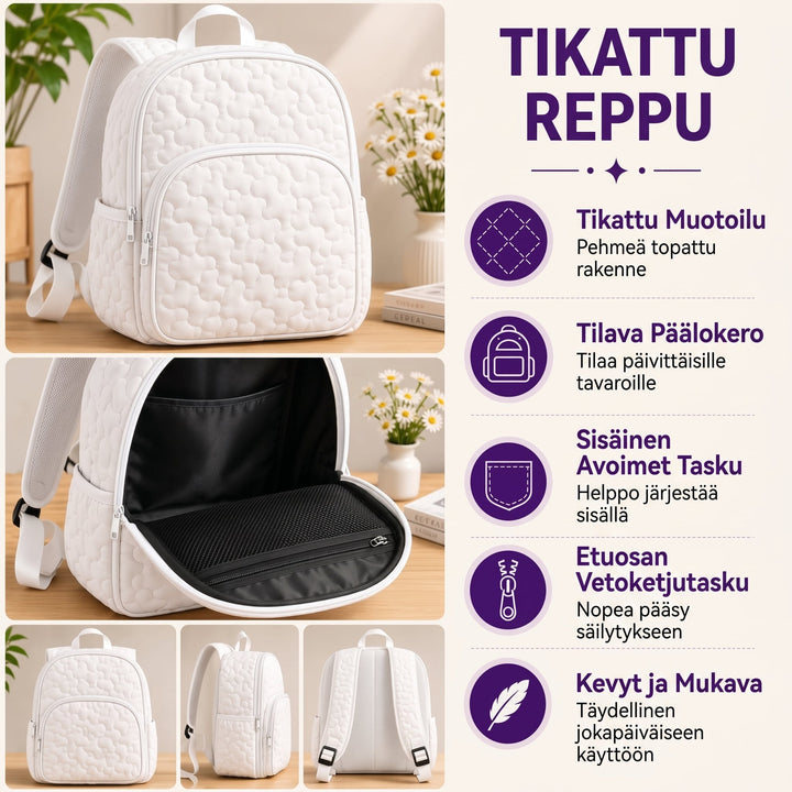 Vaatimaton Reppu - Värikkäät Kukat