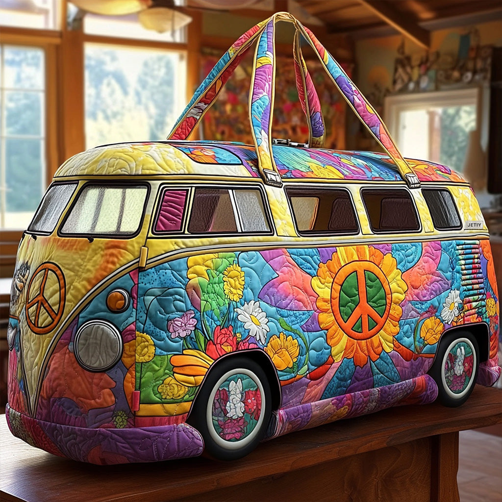 Tilkkukankainen reppukassi, Hippie Van -aiheinen