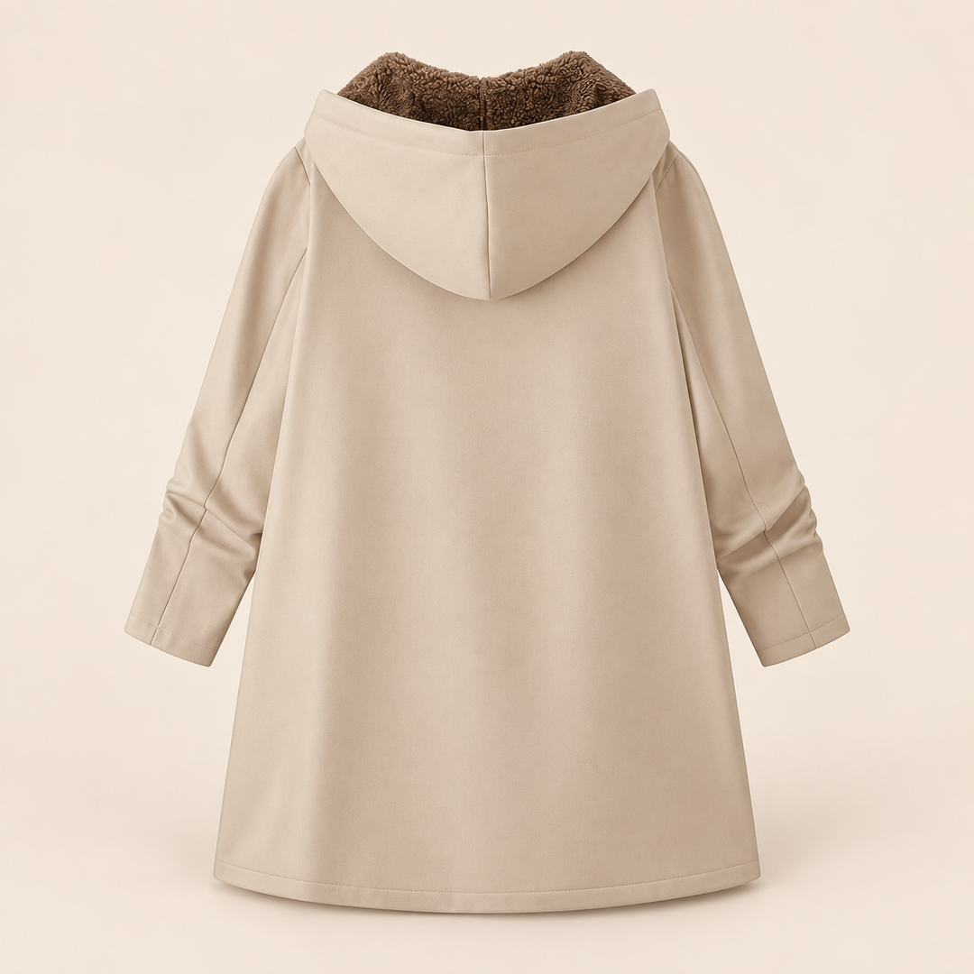 Marthe™ | Sherpa-vuorattu huppumanteli
