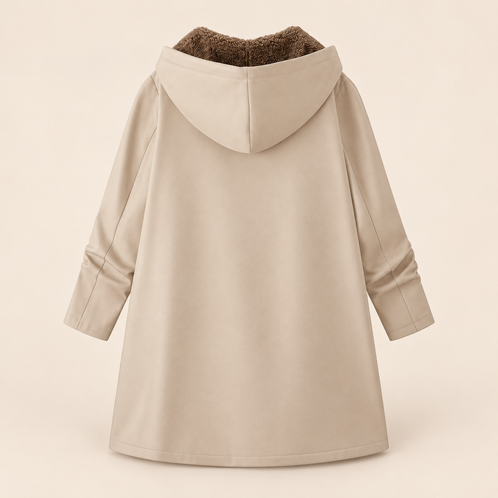 Marthe™ | Sherpa-vuorattu huppumanteli