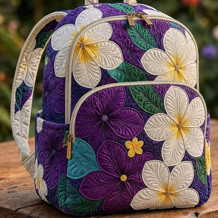 Vaatimaton Reppu - Purppura Plumeria