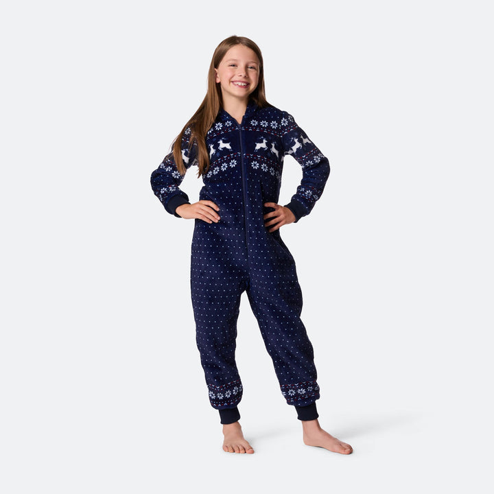 Sininen joulu-onesie lapsille