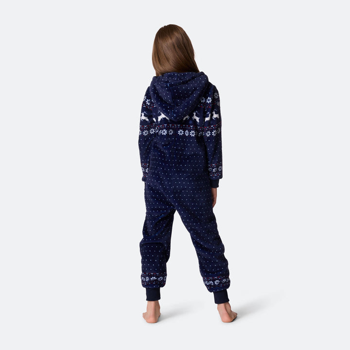 Sininen joulu-onesie lapsille