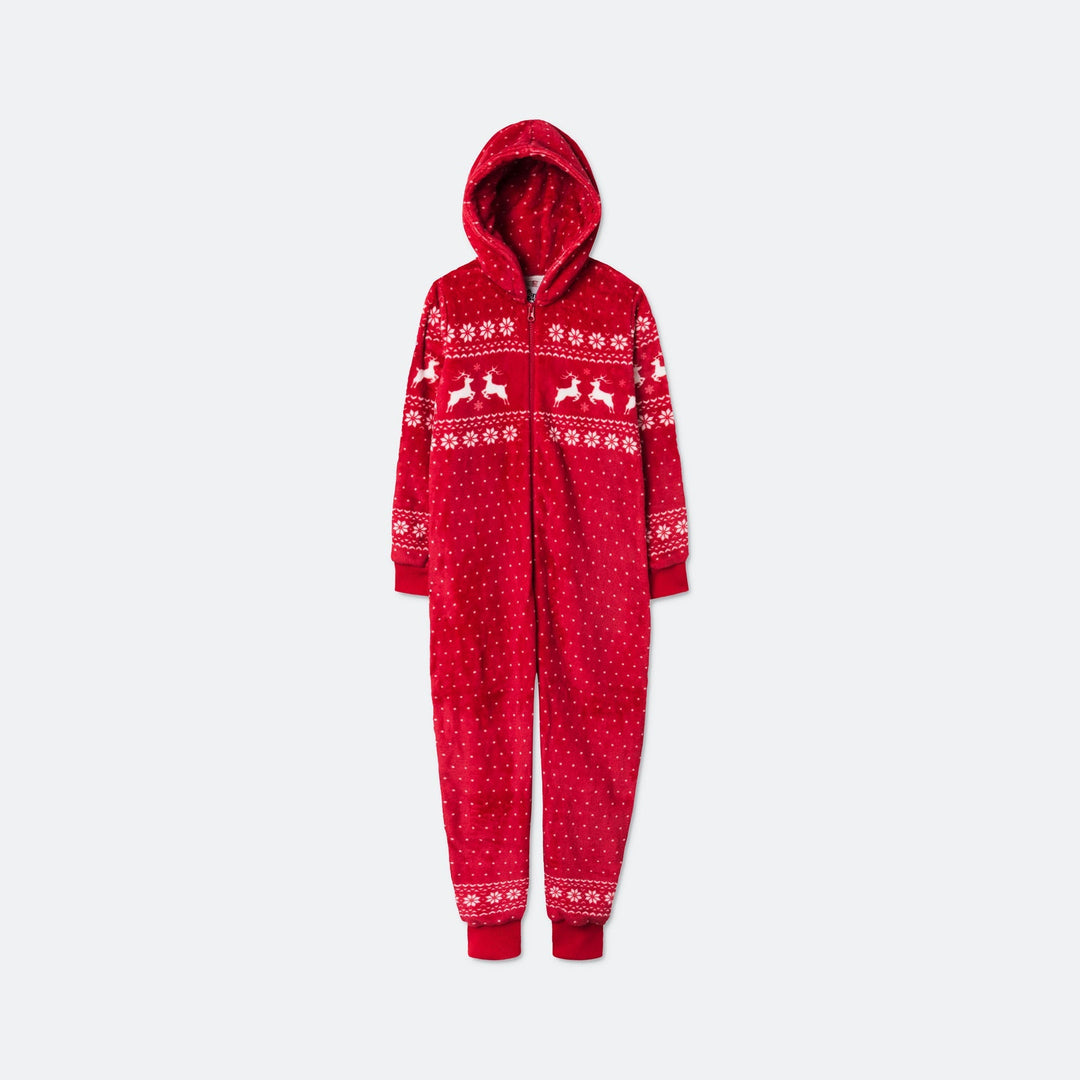 Punainen joulu-onesie lapsille