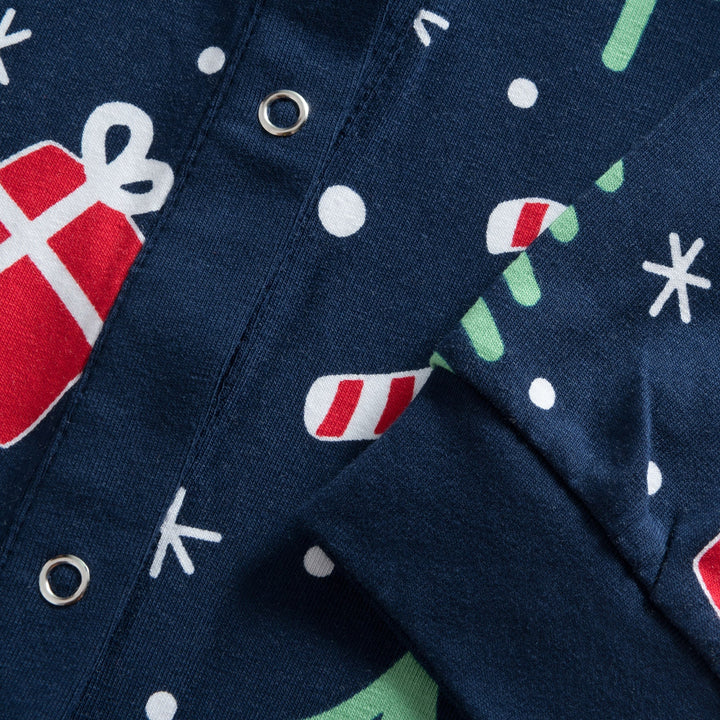 Sininen joulukuosinen haalari lapsille