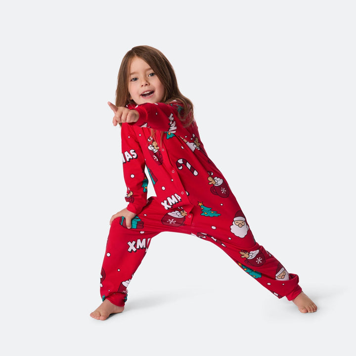 Punainen xmas-haalari lapsille