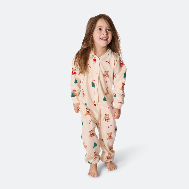 Beige nalle-haalari lapsille