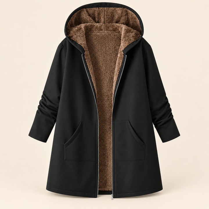 Marthe™ | Sherpa-vuorattu huppumanteli