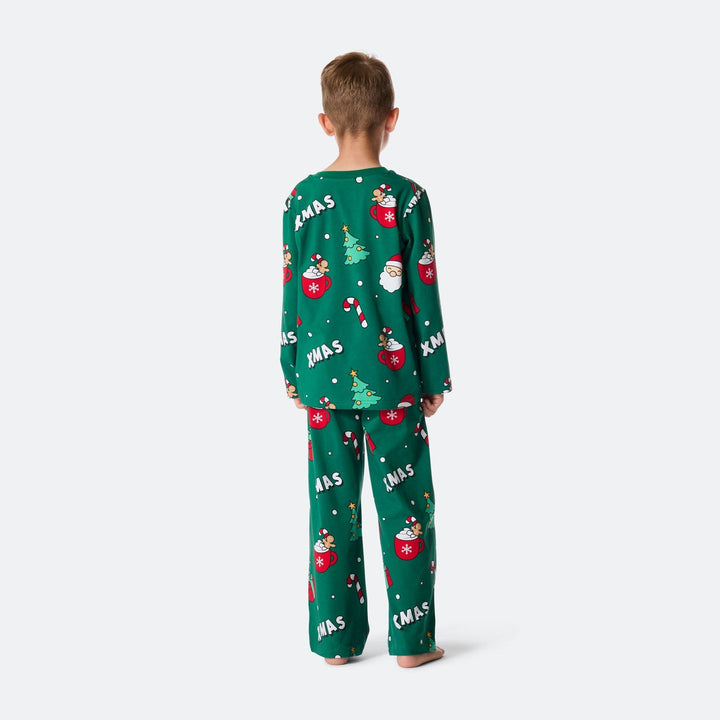 Vihreä xmas-joulupyjama lapsille