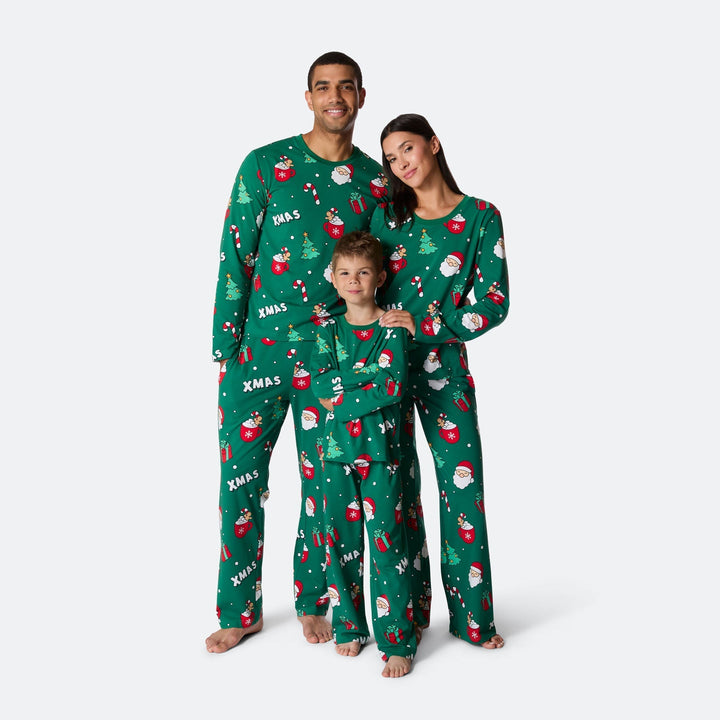 Vihreä xmas-joulupyjama naisille
