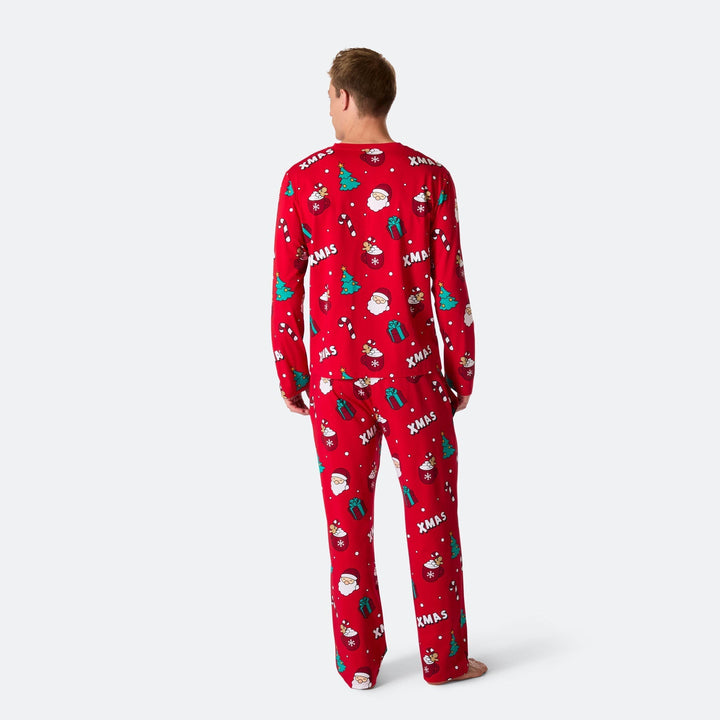 Punainen xmas-joulupyjama miehille