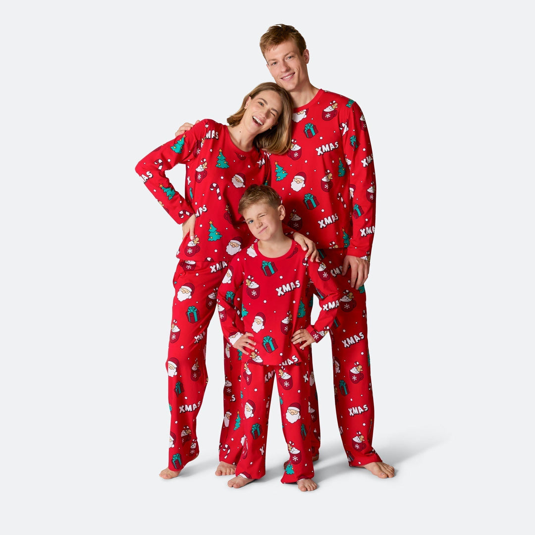 Punainen xmas-joulupyjama lapsille