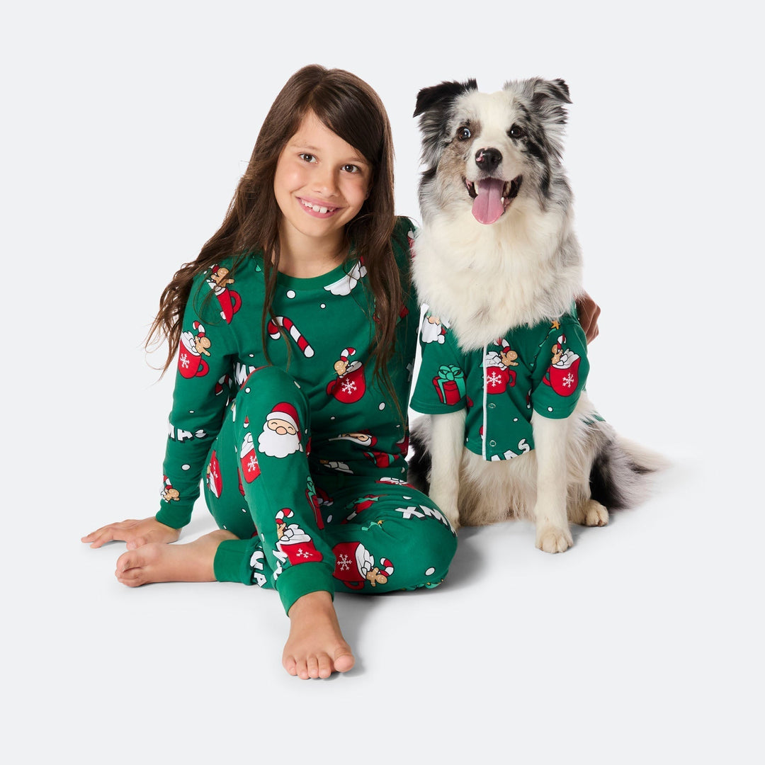 Vihreä xmas-joulupyjama lapsille