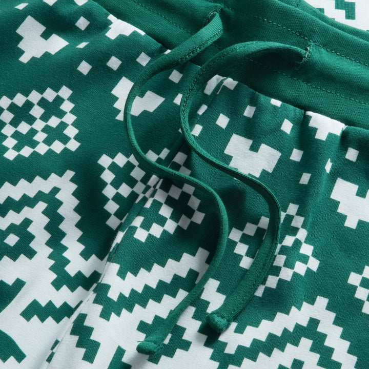 Vihreä jouluneule-joulupyjama lapsille