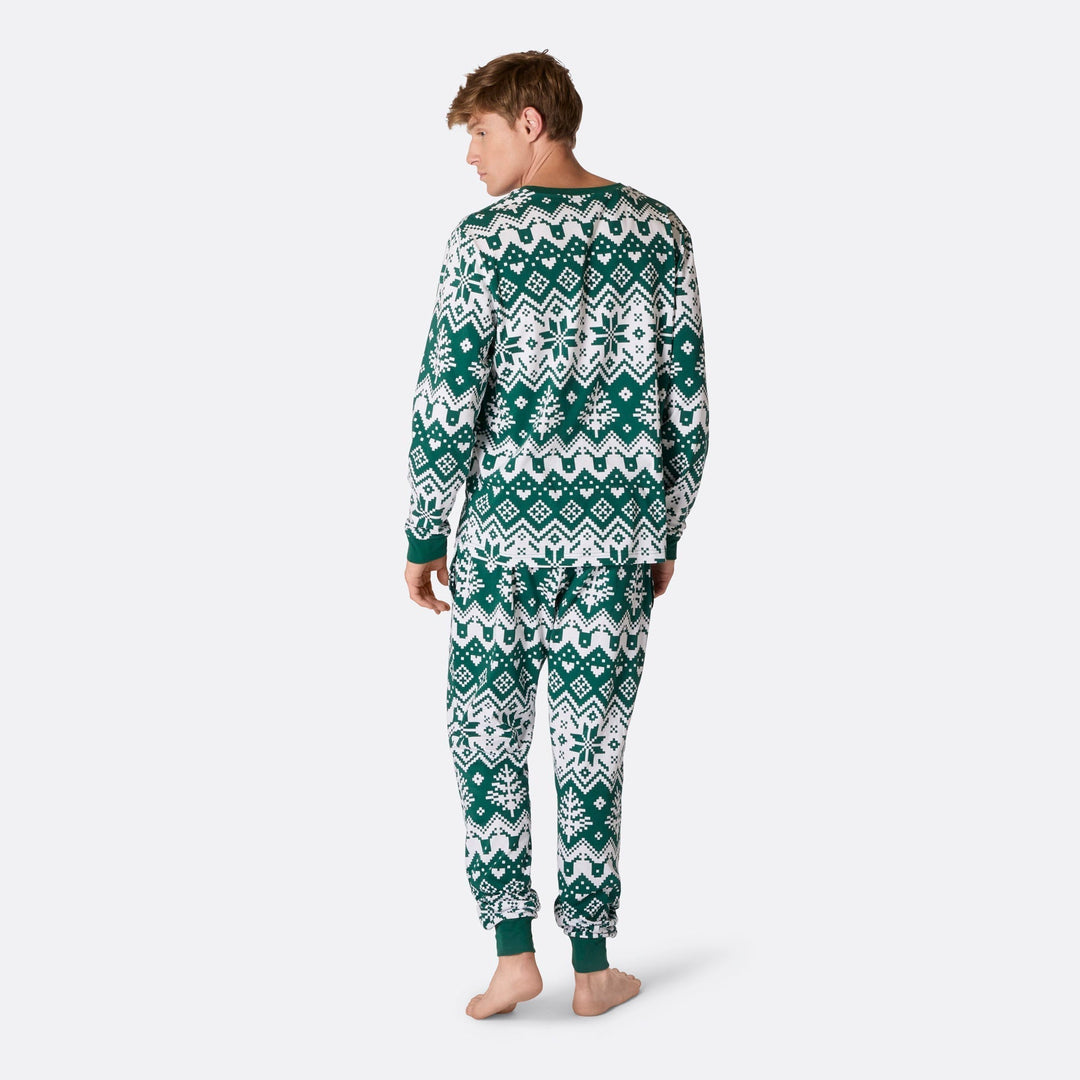 Vihreä jouluneule-joulupyjama miehille