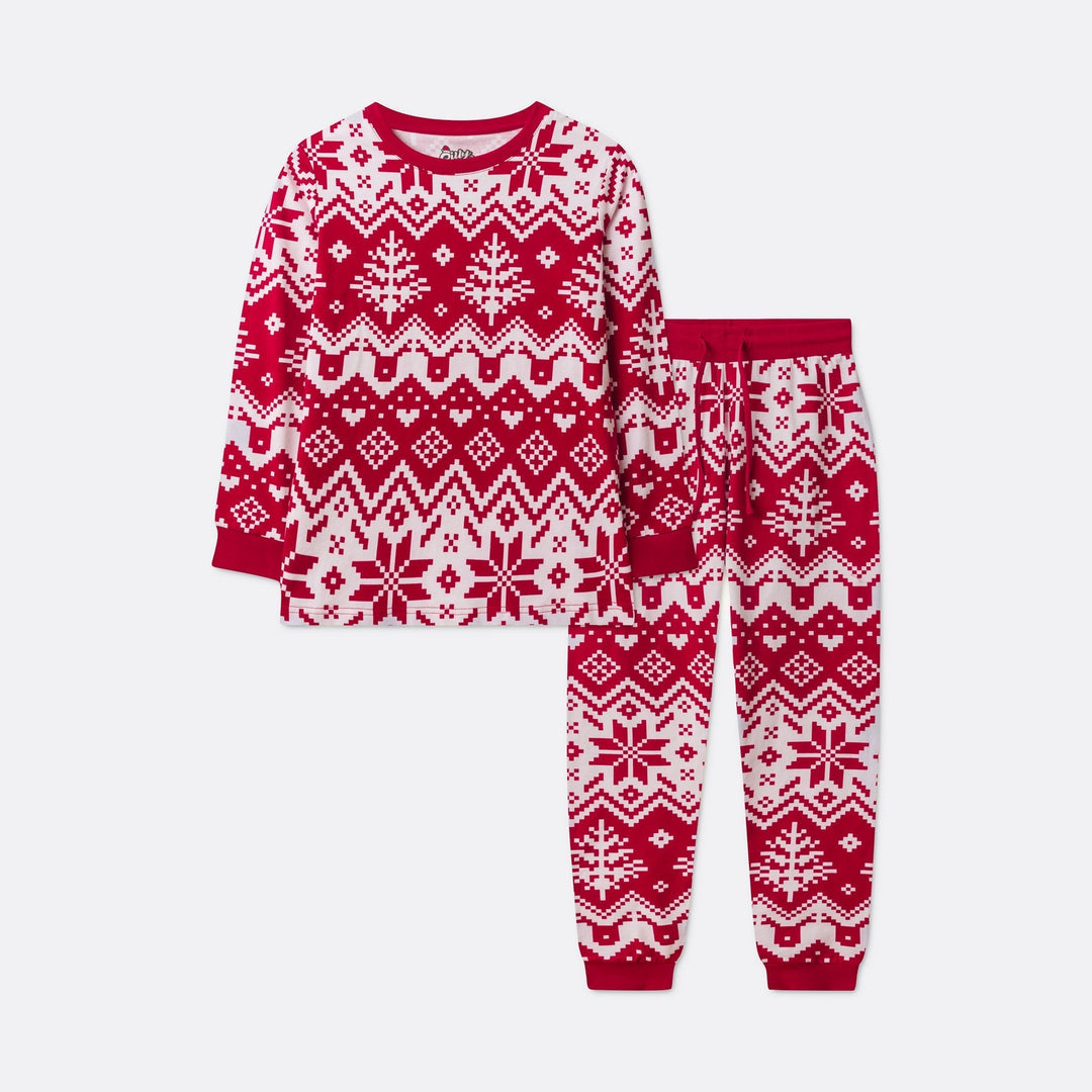Punainen jouluneule-joulupyjama lapsille