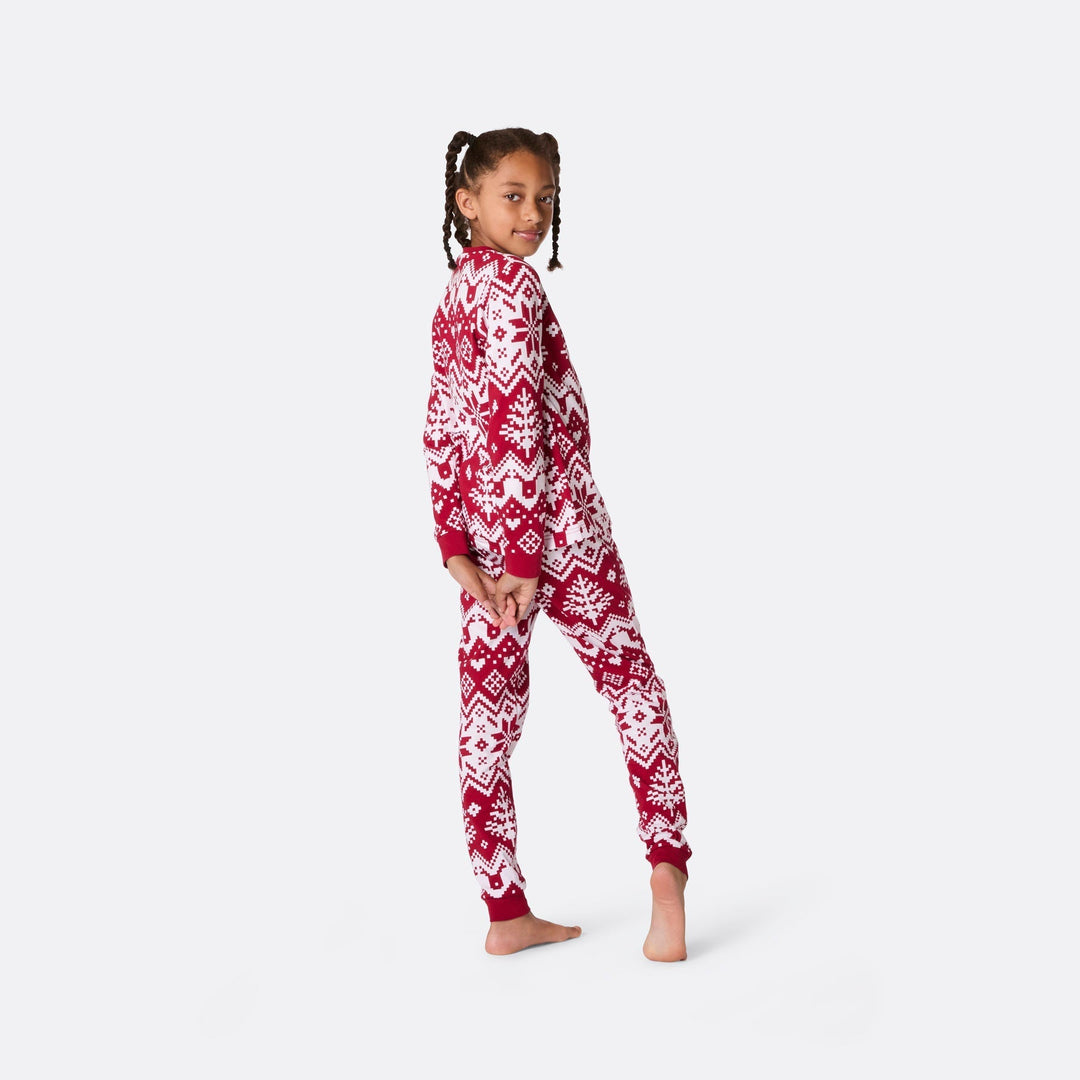 Punainen jouluneule-joulupyjama lapsille