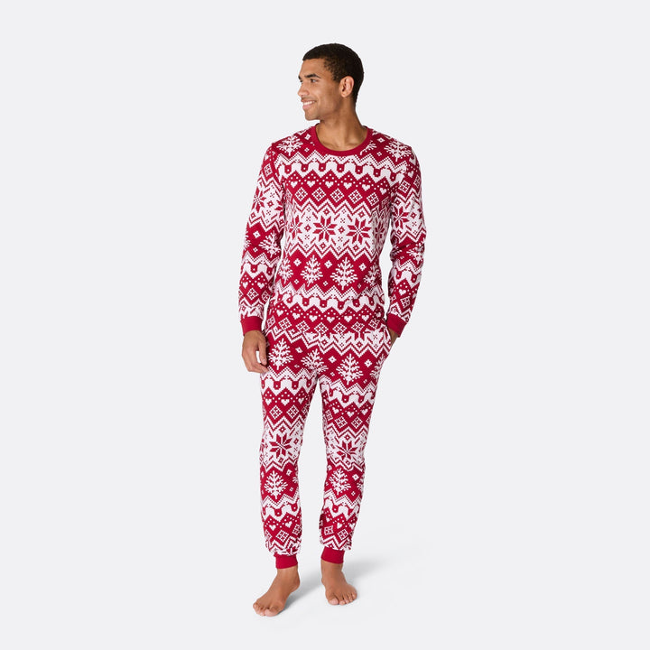 Punainen jouluneule-joulupyjama miehille