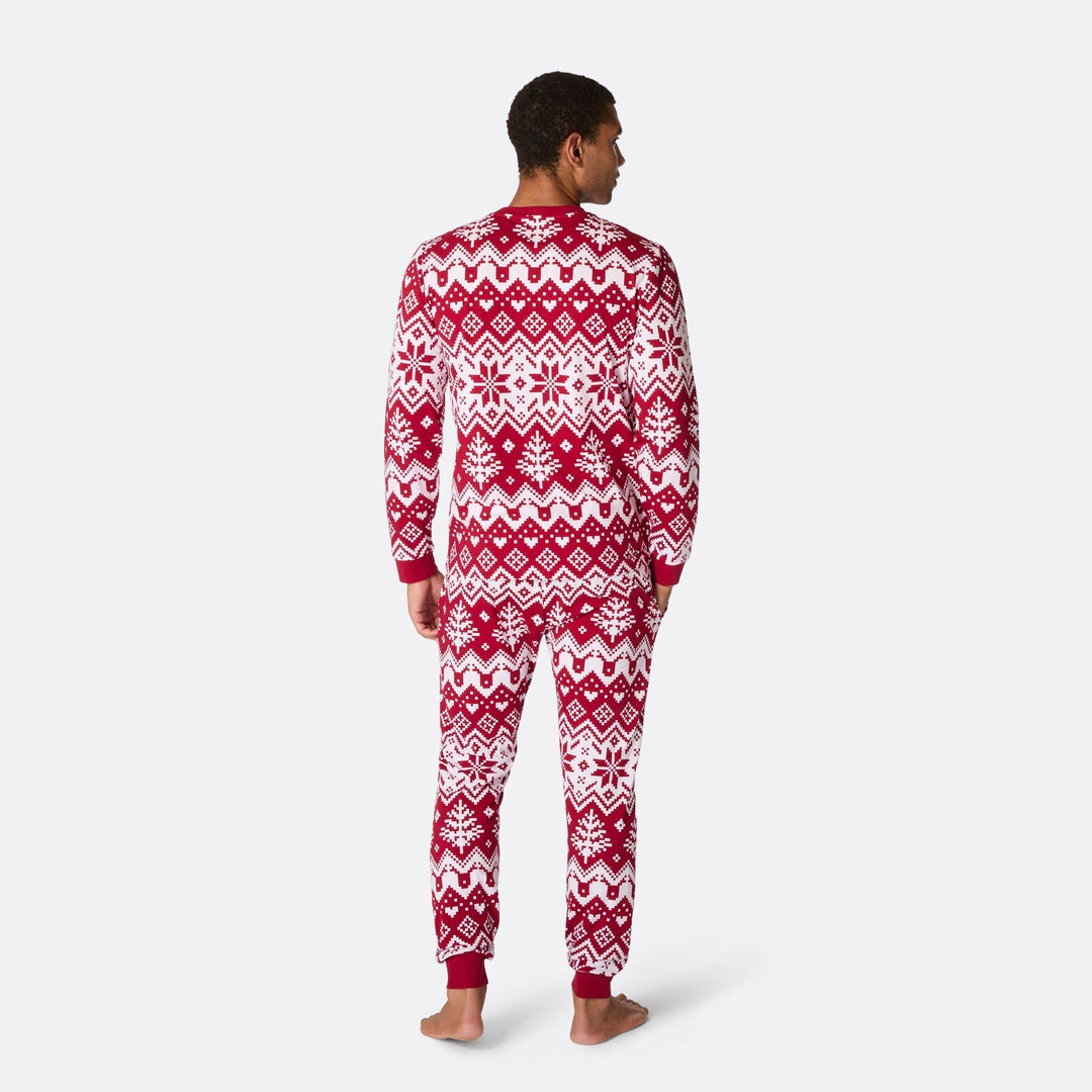 Punainen jouluneule-joulupyjama miehille