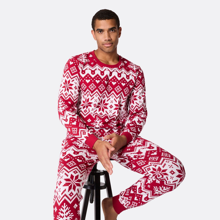 Punainen jouluneule-joulupyjama miehille