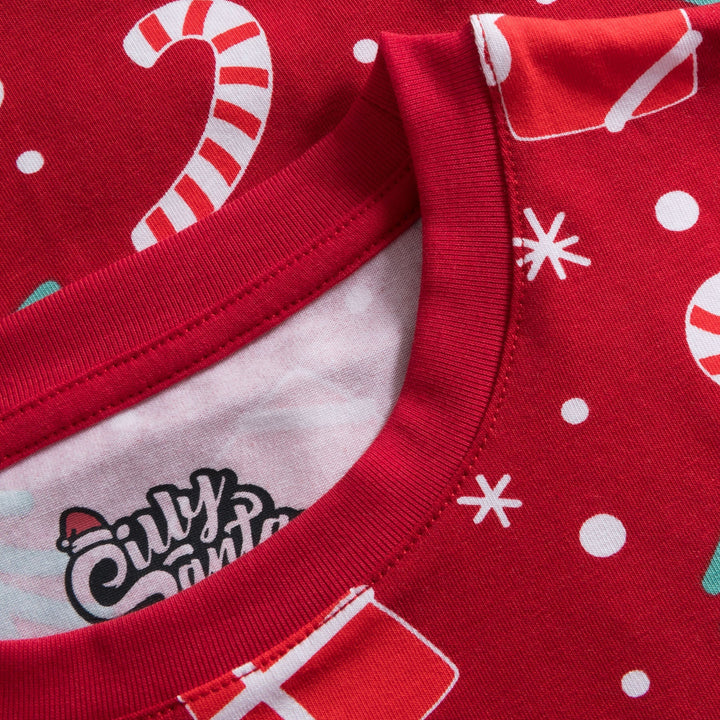Punainen joulukuosinen joulupyjama lapsille