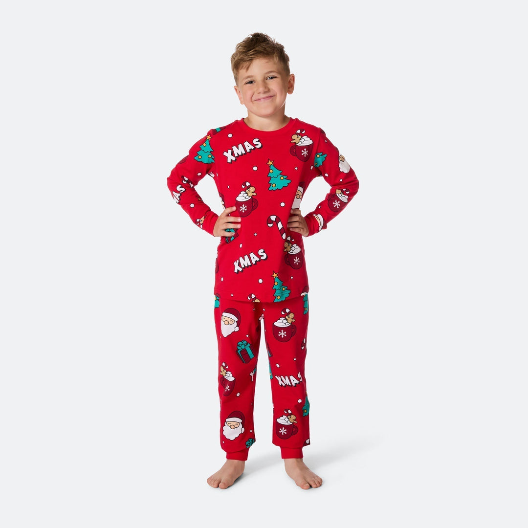 Punainen xmas-joulupyjama lapsille