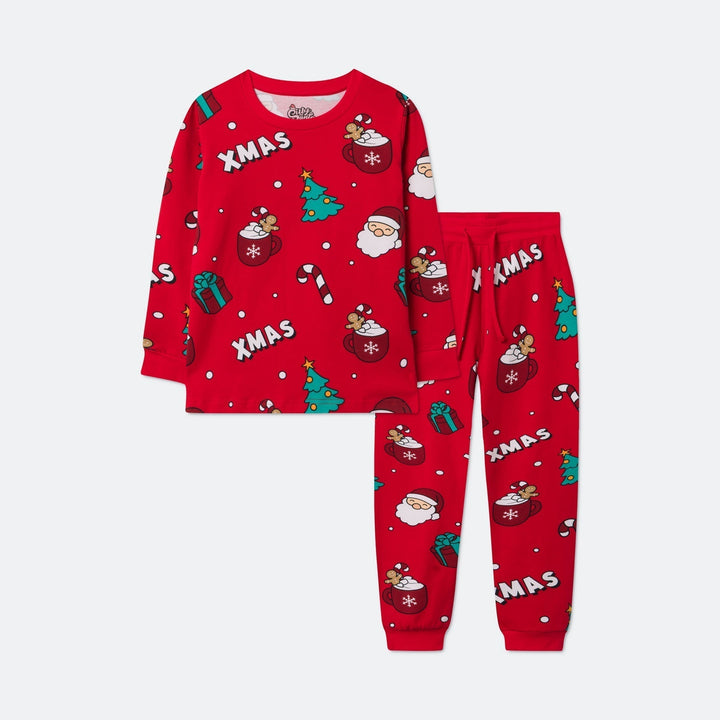 Punainen xmas-joulupyjama lapsille