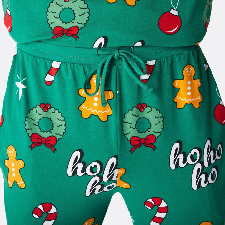 Vihreä hohoho-joulupyjama naisille