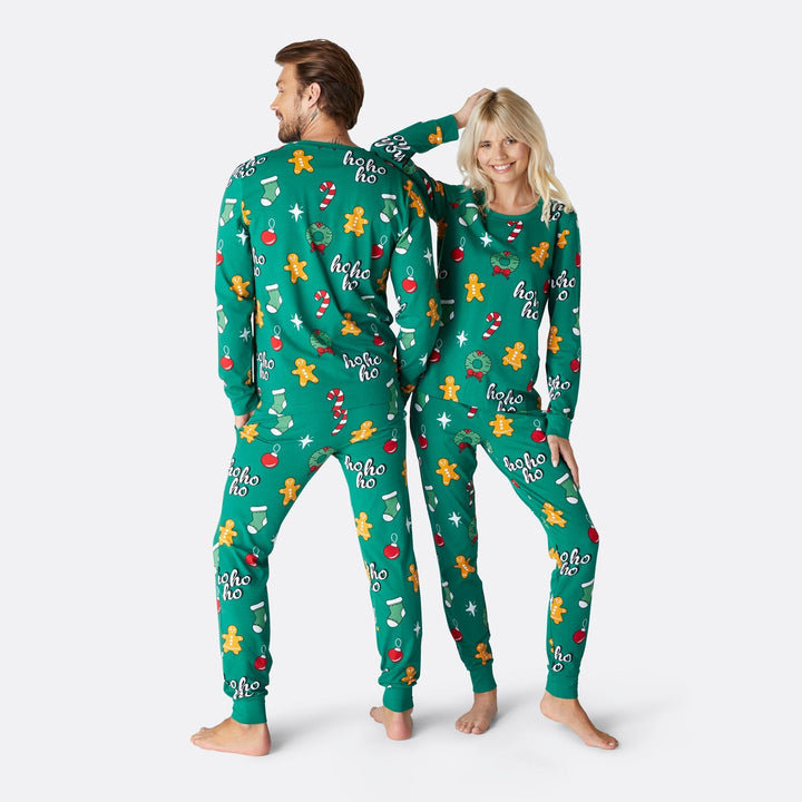 Vihreä hohoho-joulupyjama naisille