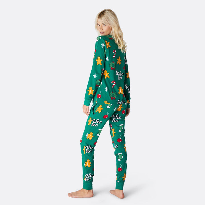 Vihreä hohoho-joulupyjama naisille