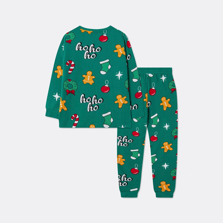 Vihreä hohoho-joulupyjama lapsille