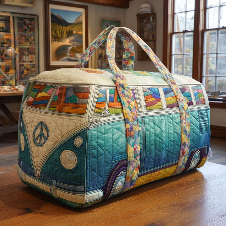 Tilkkukankainen reppukassi, Hippie Van -aiheinen