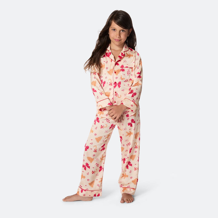 Piparkakku satiininen joulupyjama lapsille
